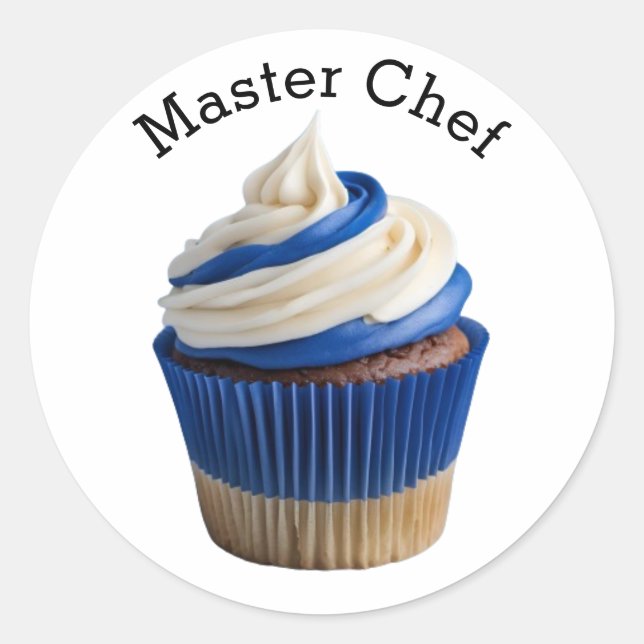 Master Chef Cupcake Classic Round Sticker (Front)