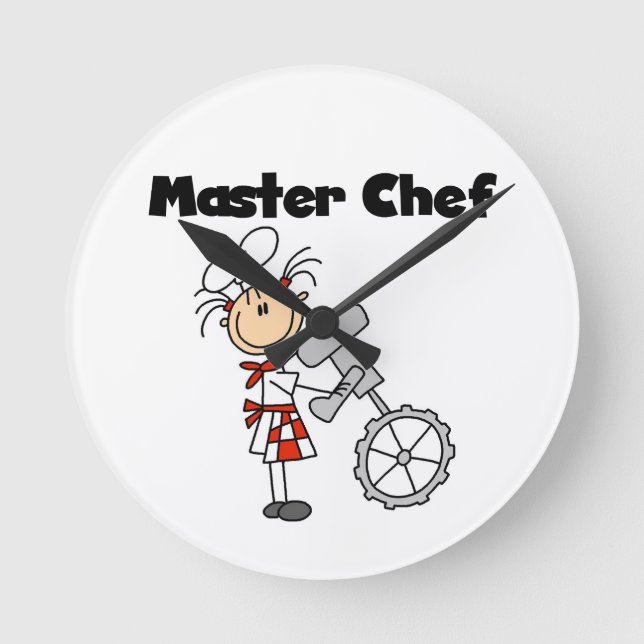 Master Chef - Female Round Clock (Front)