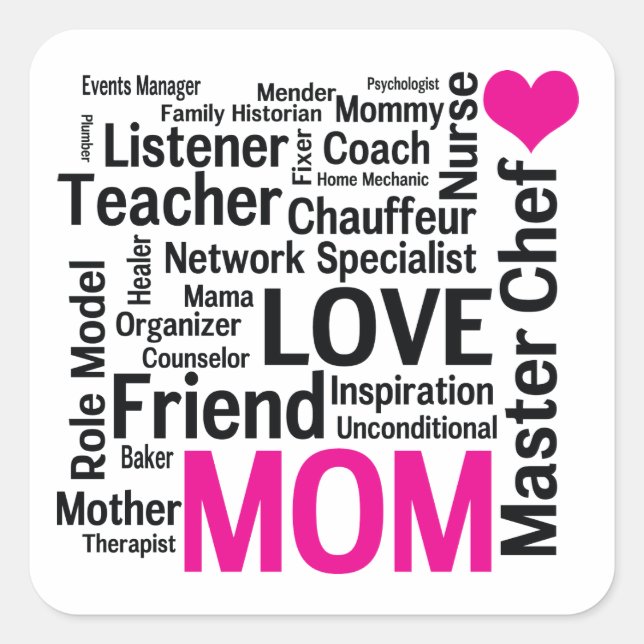 Master Chef Mom - Mother's Day Appreciation Square Sticker (Front)