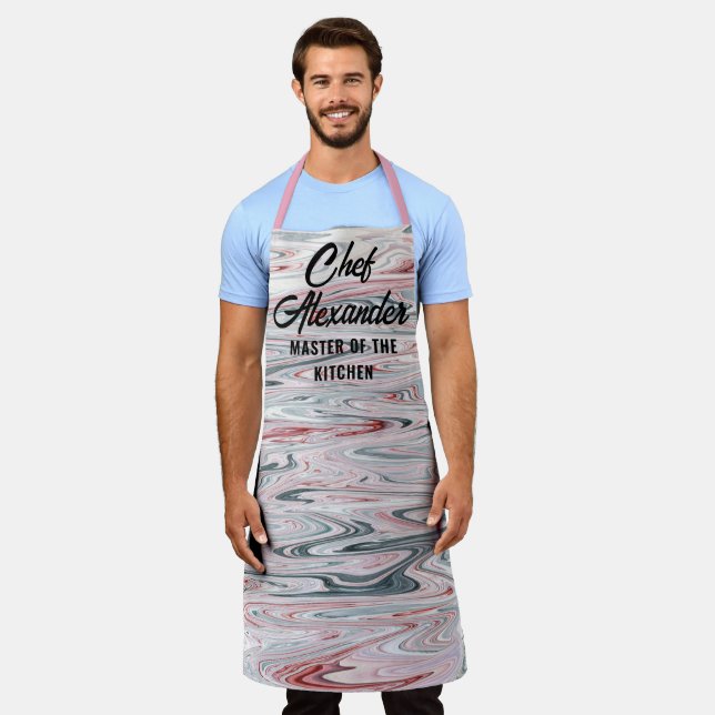 Master Chef Of the Kitchen Colourful Personalize Apron (Worn)