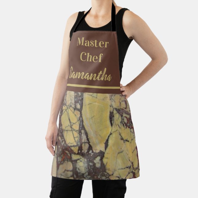 Master Chef Yellow Abstract Background Gemstone Apron (Insitu)