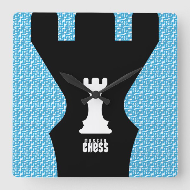 MASTER CHESS ORIGINAL BY MASANSER SQUARE WALL CLOCK (Front)
