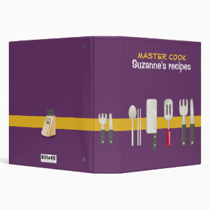 MASTER COOK with your name Binder