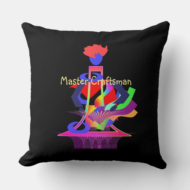 Master Craftsman  Throw Pillow (Front)