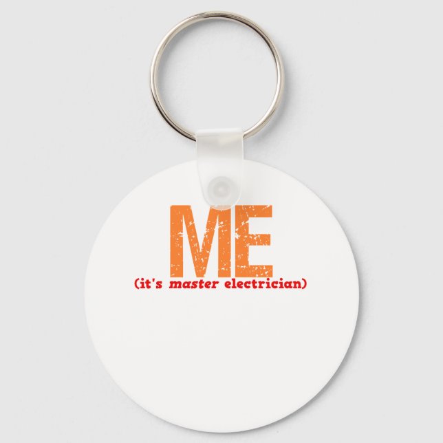 Master Electrician Description Keychain (Front)