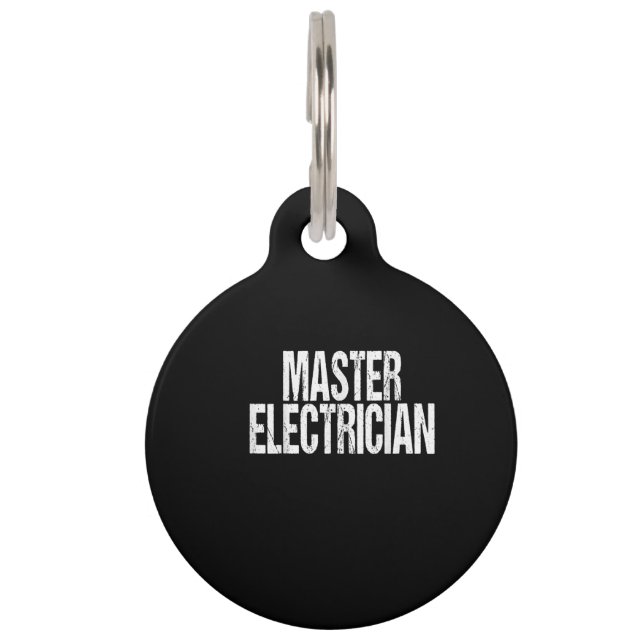 Master Electrician Event Equipment Setup Team Pet Tag (Front)