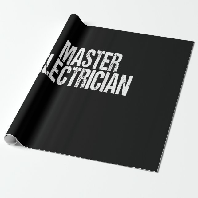 Master Electrician Event Equipment Setup Team Wrapping Paper (Unrolled)