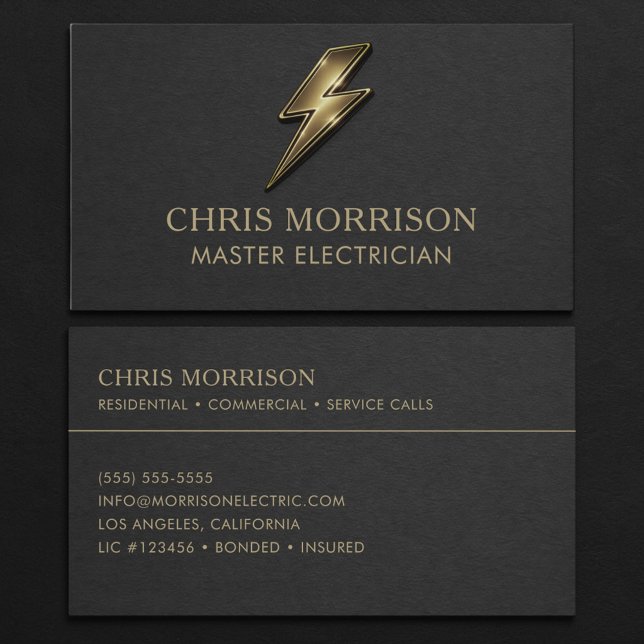Master Electrician Professional Business Card (Creator Uploaded)