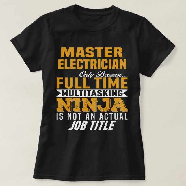 Master Electrician T-Shirt (Design Front)