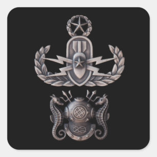 Master EOD Master Diver Square Sticker