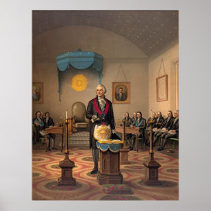 Master Freemason Washington 1870 Poster