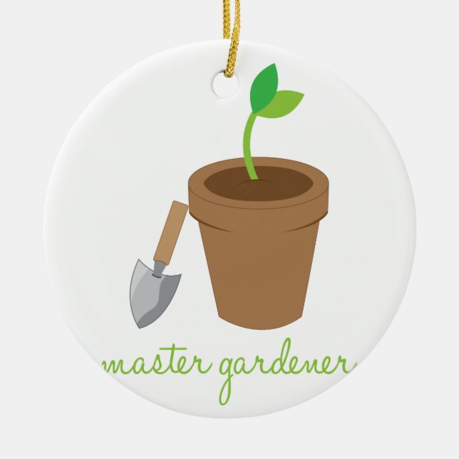 Master Gardener Ceramic Ornament (Front)