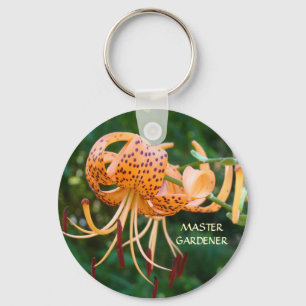 MASTER GARDENER Keychain TIGER LILY FLOWERS