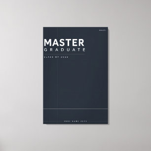 Master Graduate 2026 Custom Name Gift Canvas Print