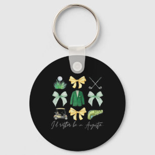 Master Lets Partee Golf Tournament Coquette Bow Wo Keychain