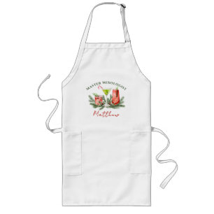 Master Mixologist Colourful Cocktails Personalized Long Apron