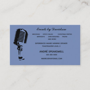 Master of Ceremonies Business Card
