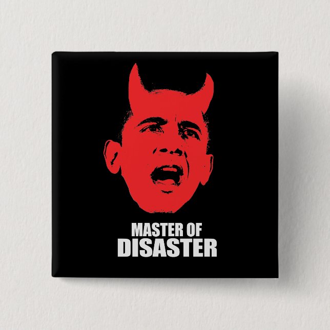Master of Disaster 2 Inch Square Button (Front)