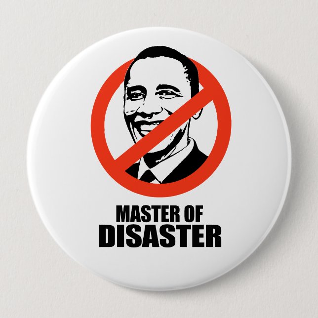 Master of Disaster 4 Inch Round Button (Front)