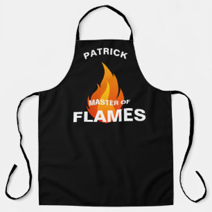 Master Of Flames Dad Apron - Funny Fathers Day Gif