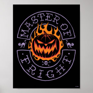Master of Fright - Flaming Pumpkin Head Poster