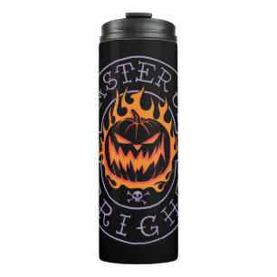 Master of Fright - Flaming Pumpkin Head Thermal Tumbler