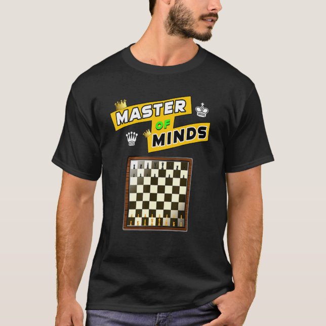 Master Of Minds  Chessboard And Pieces Strategy Sp T-Shirt (Front)
