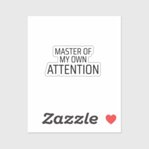 Master Of My Own Attention Minimalist Typewriter 