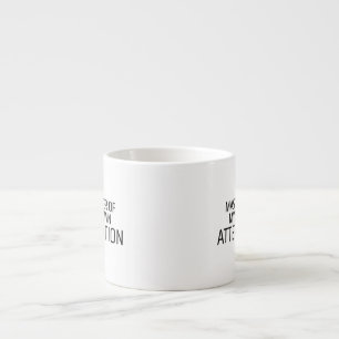 Master Of My Own Attention Minimalist Typewriter  Espresso Cup
