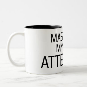 Master Of My Own Attention Minimalist Typewriter  Two-Tone Coffee Mug