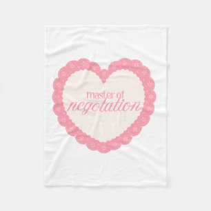 Master of Negotiation Baby Funny Quote Fleece Blanket