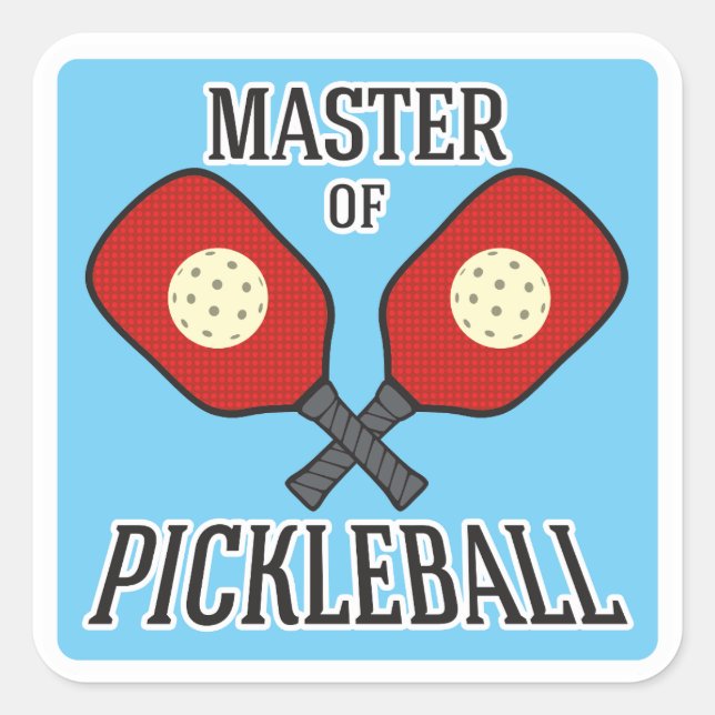 Master of Pickleball Square Sticker (Front)