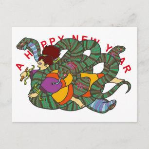 Master of Snake Newyears card