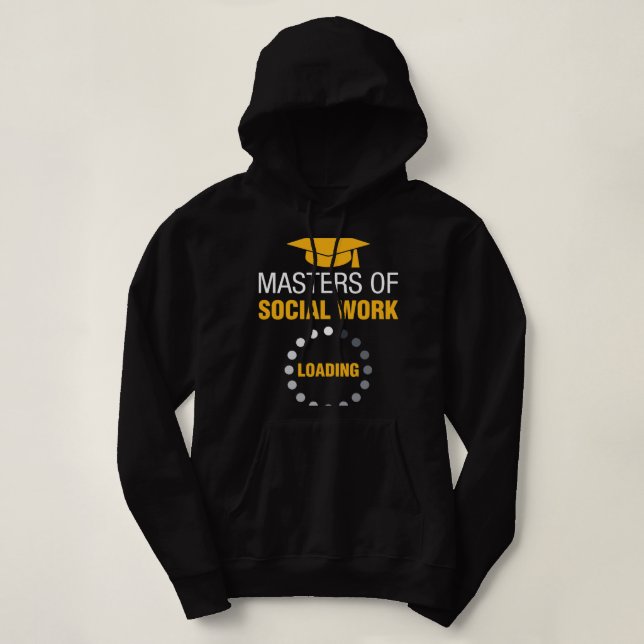 Master Of Social Work Funny Social Worker Voluntee Hoodie (Design Front)