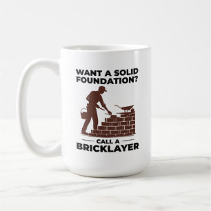 Master of Stacking Humourous Bricklayer Brick Maso Coffee Mug
