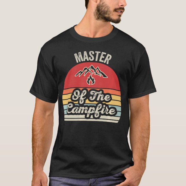Master Of The Campfire Funny Camping T-Shirt (Front)