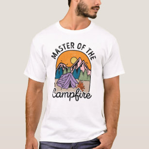 Master Of The Campfire Funny Camping Vintage T-Shirt