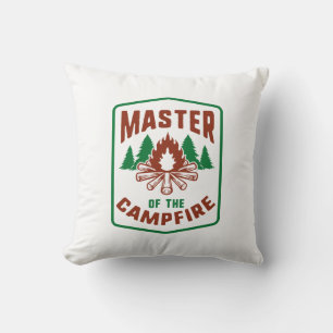 Master Of The Campfire Throw Pillow