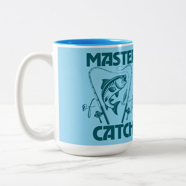 Master Of The Catch Custom SVG Graphic T-Shirt Two-Tone Coffee Mug (Left)