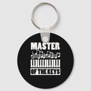 Master Of The Keys Piano Player Pianist Music Note Keychain