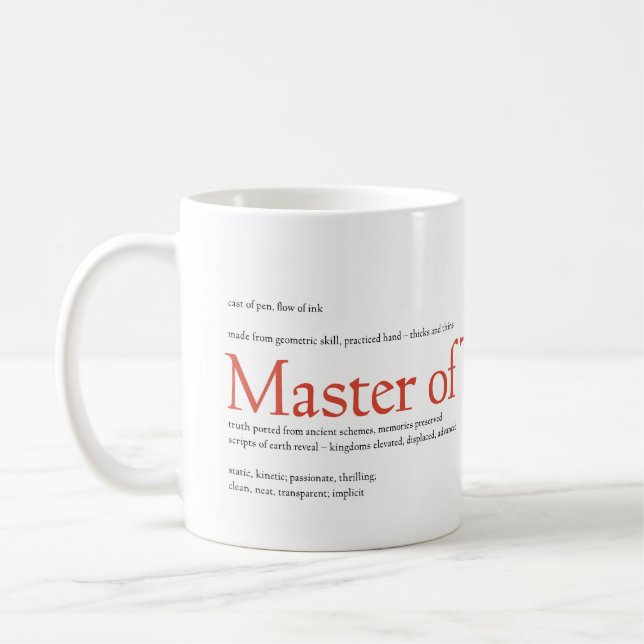 Master of Typography Coffee Mug (Left)