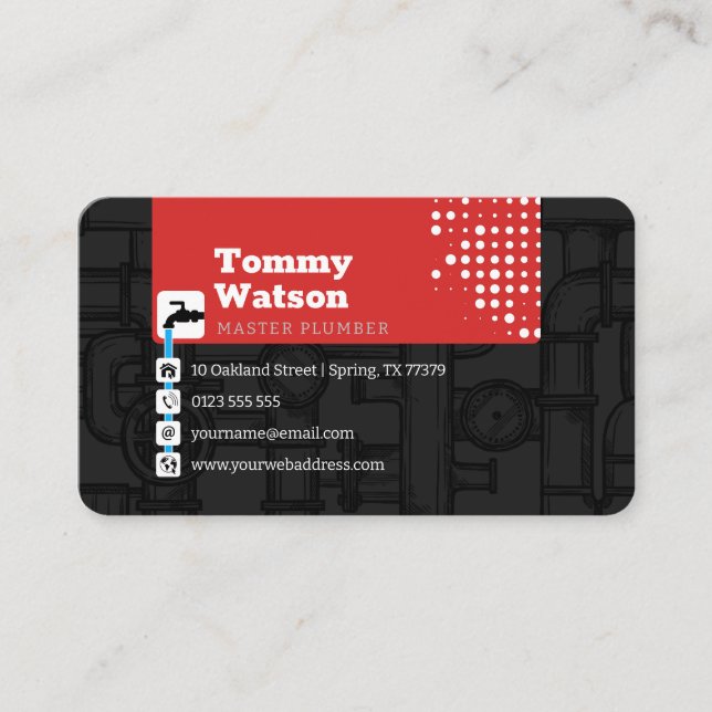 Master plumber | Handy Man Business Card (Front)