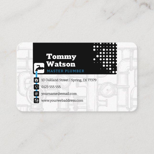 Master plumber | Handy Man Business Card (Front)