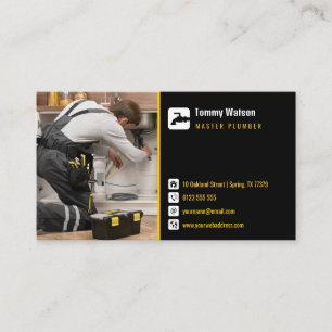 Master plumber   Handy Man Business Card