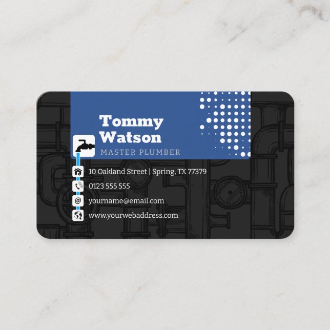 Master plumber | Handy Man Business Card (Front)