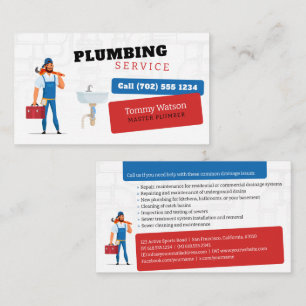 Master plumber   Handy Man Business Card