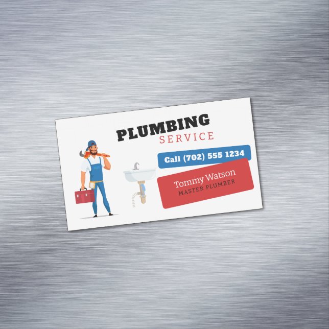 Master plumber | Handy Man Magnetic Business Card (In Situ)