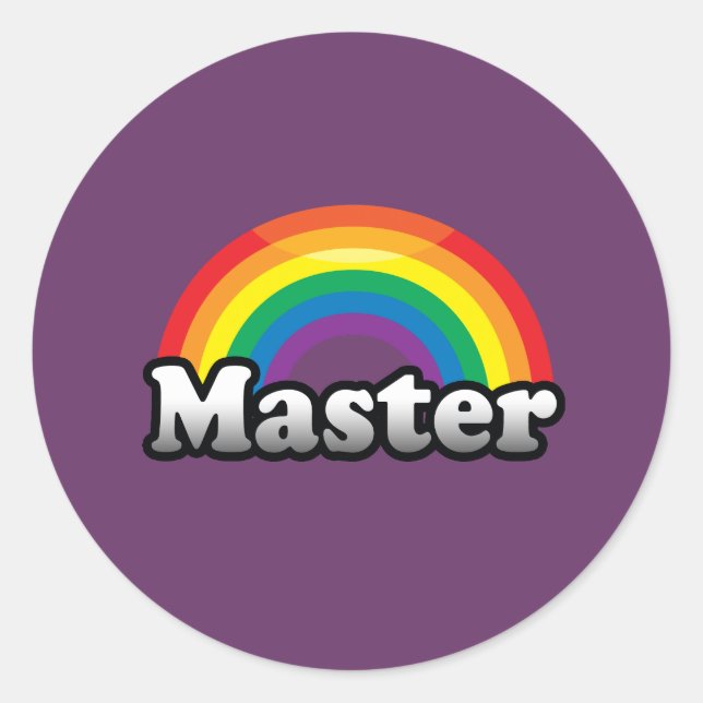 MASTER PRIDE CLASSIC ROUND STICKER (Front)
