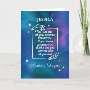 Master’s Degree Graduation Quote Card