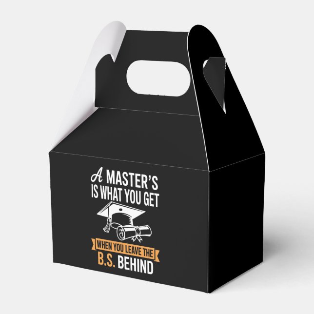Master’s Degree MBA Masters Degree Graduation  Favor Box (Front Side)